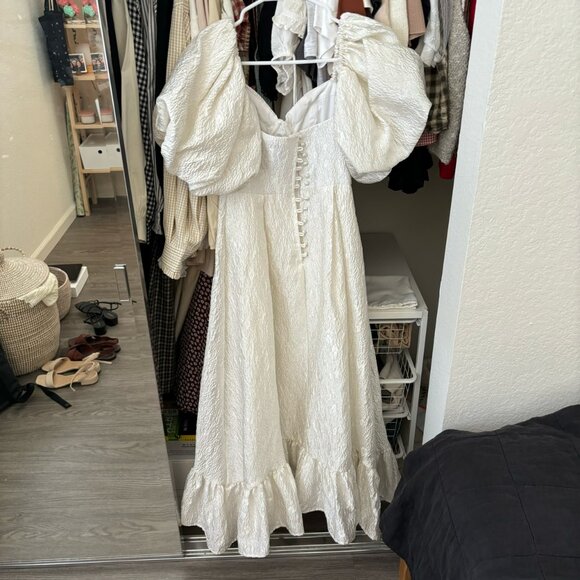 Sister Jane Handwritten Jacquard Maxi Dress in white - Picture 6 of 6